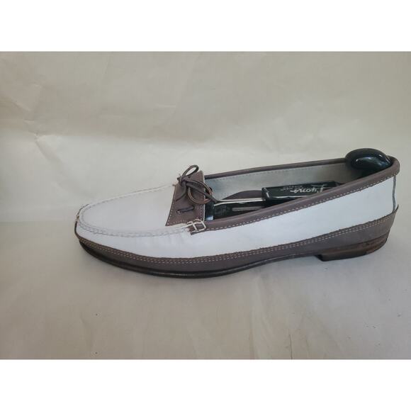 BALLy Milo Leather White/brown Loafers For Men Size 11M USA main image 5